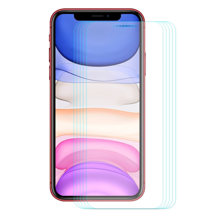 5 PCS ENKAY Hat-prince 0.26mm 9H 2.5D Película de vidrio templado de borde curvo, For iPhone 11 / iPhone XR, For iPhone 11 Pro, For iPhone 11 Pro Max