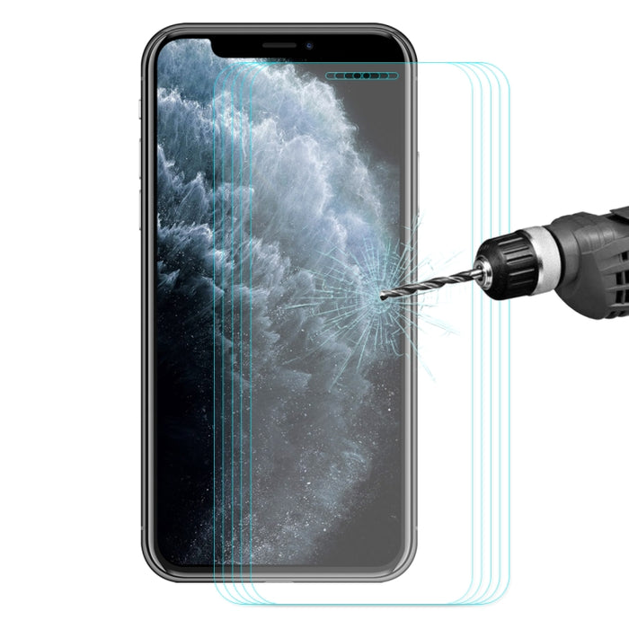 5 PCS ENKAY Hat-prince 0.26mm 9H 2.5D Película de vidrio templado de borde curvo, For iPhone 11 / iPhone XR, For iPhone 11 Pro, For iPhone 11 Pro Max