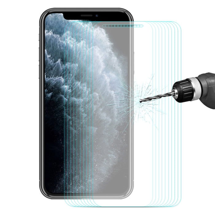 10 PCS ENKAY Hat-prince 0.26mm 9H 2.5D Película de vidrio templado de borde curvo, For iPhone 11 / iPhone XR, For iPhone 11 Pro, For iPhone 11 Pro Max