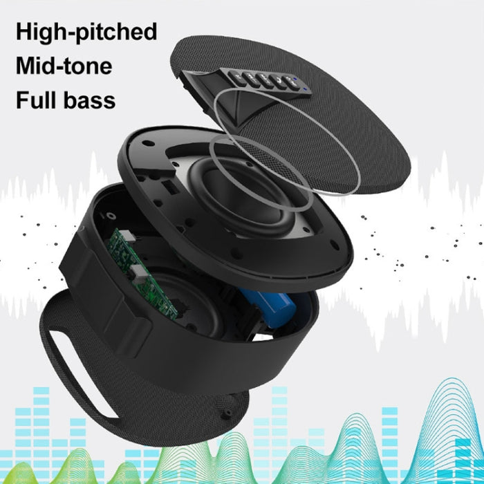 DY-52 Altavoz Bluetooth portátil Altavoz inalámbrico Sonido 32G Memoria máxima 10W Estéreo Música Surround Altavoz exterior