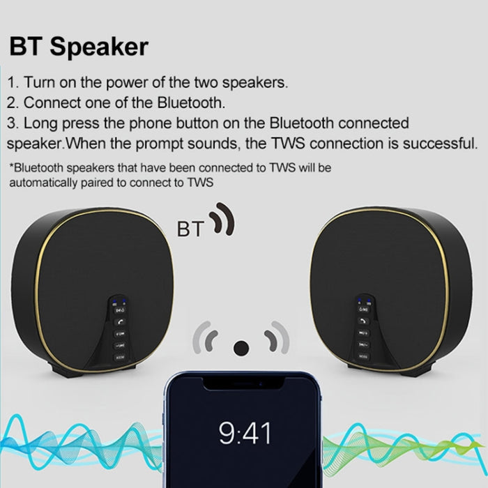 DY-52 Altavoz Bluetooth portátil Altavoz inalámbrico Sonido 32G Memoria máxima 10W Estéreo Música Surround Altavoz exterior