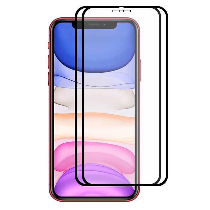 2 uds ENKAY Hat-prince pegamento completo 0,26mm 9H 2.5D película de cobertura completa de vidrio templado, For iPhone 11 / iPhone XR, For iPhone 11 Pro / XS / X, For iPhone 11 Pro Max / XS Max