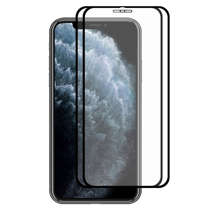 2 uds ENKAY Hat-prince pegamento completo 0,26mm 9H 2.5D película de cobertura completa de vidrio templado, For iPhone 11 / iPhone XR, For iPhone 11 Pro / XS / X, For iPhone 11 Pro Max / XS Max