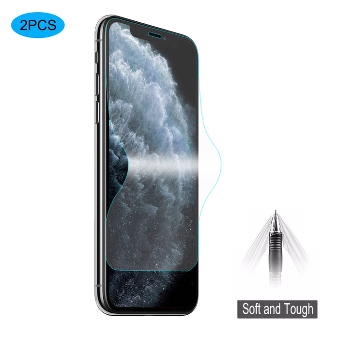 2 uds ENKAY Hat-Prince 0,1mm 3D Protector de pantalla completa película de hidrogel a prueba de explosiones, For iPhone 11 / iPhone XR, For iPhone 11 Pro / XS / X, For iPhone 11 Pro Max / XS Max