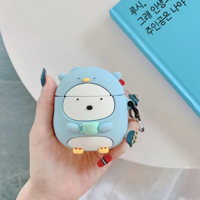 Para Apple AirPods 1/2 Generación Universal Wireless Cup Penguin Funda protectora para auriculares Bluetooth