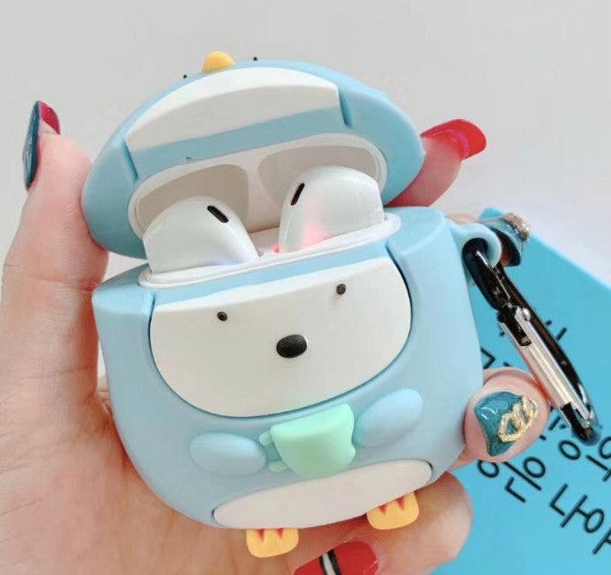 Para Apple AirPods 1/2 Generación Universal Wireless Cup Penguin Funda protectora para auriculares Bluetooth
