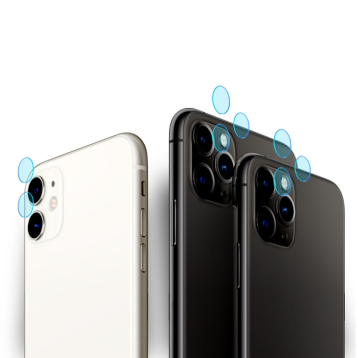 Mocolo 0.15mm 9H 2.5D Lente de cámara trasera de borde redondo Película de vidrio templado, For iPhone 11, For iPhone 11 Pro, For iPhone 11 Pro Max