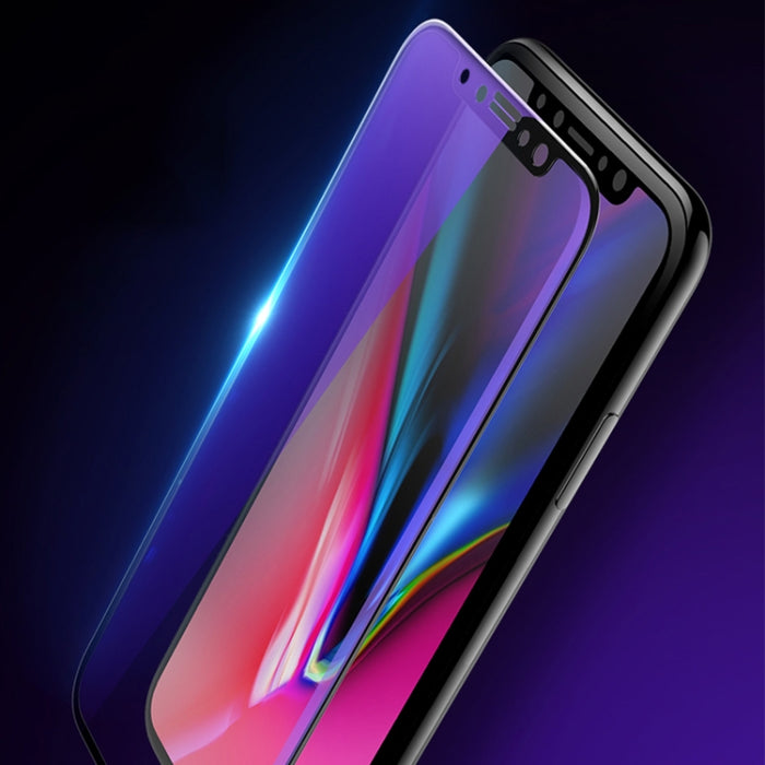 2 uds mocolo 0,33mm 9H 2.5D pegamento completo Anti Blue-ray película de vidrio templado, For iPhone 11 / XR, For iPhone 11 Pro / XS / X, For iPhone 11 Pro Max / XS Max