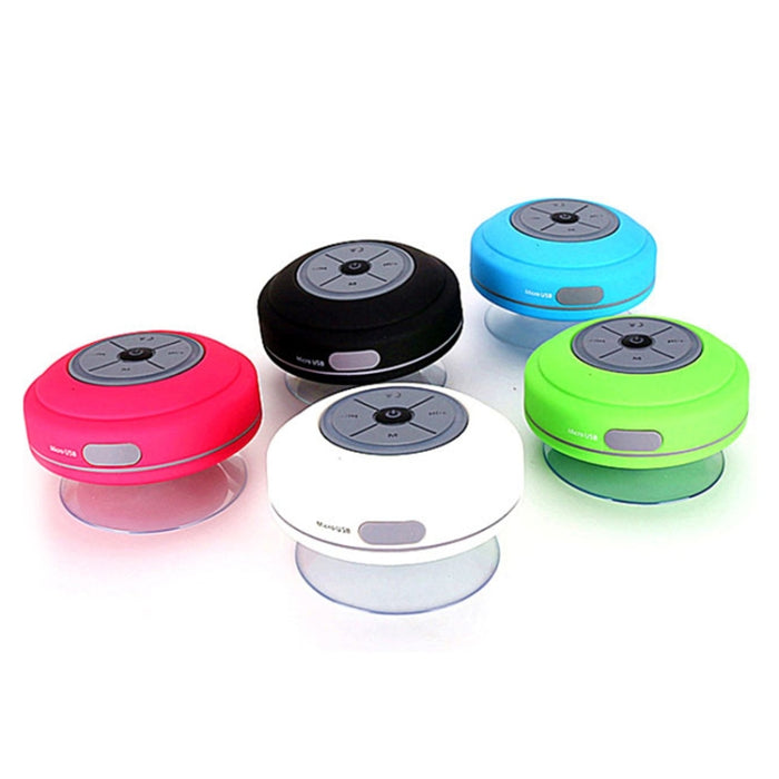 BTS-08 Altavoz Bluetooth inalámbrico Impermeable Led FM Radio Subwoofer Columna Bluetooth Tarjeta TF Ventosa Mini Altavoz de ducha