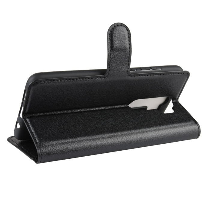 Para Xiaomi Redmi Note 8 Pro Litchi Texture Funda de cuero con tapa horizontal con billetera y soporte y ranuras para tarjetas