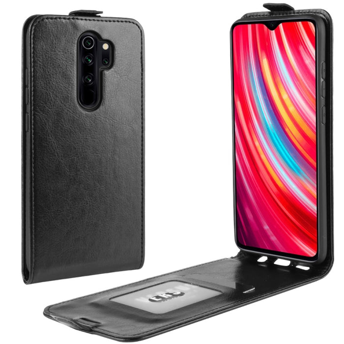 Para Xiaomi Redmi Note 8 Pro Funda protectora de cuero con tapa vertical Crazy Horse