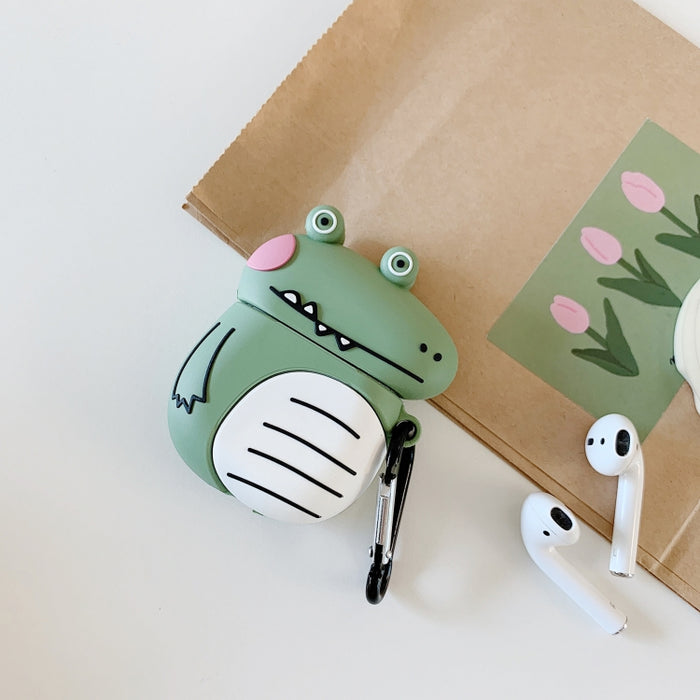 Para Apple AirPods 1/2 generación Universal inalámbrico lindo dinosaurio Bluetooth funda protectora para auriculares