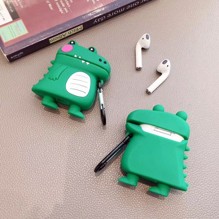 Para Apple AirPods 1/2 generación Universal inalámbrico lindo dinosaurio Bluetooth funda protectora para auriculares