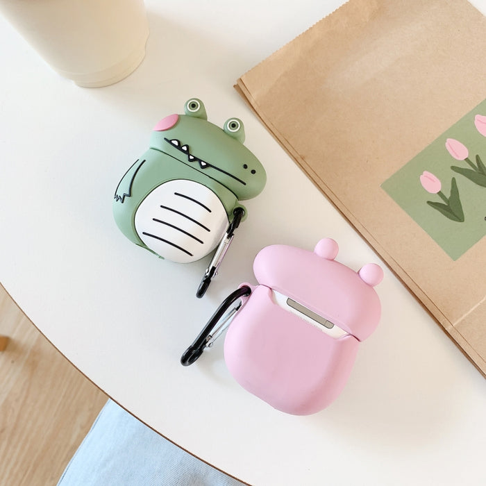Para Apple AirPods 1/2 generación Universal inalámbrico lindo dinosaurio Bluetooth funda protectora para auriculares