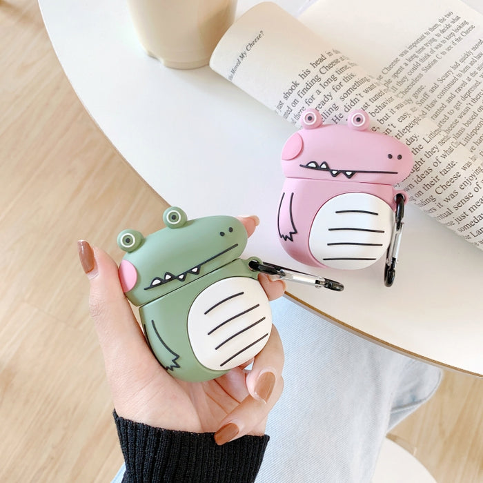 Para Apple AirPods 1/2 generación Universal inalámbrico lindo dinosaurio Bluetooth funda protectora para auriculares