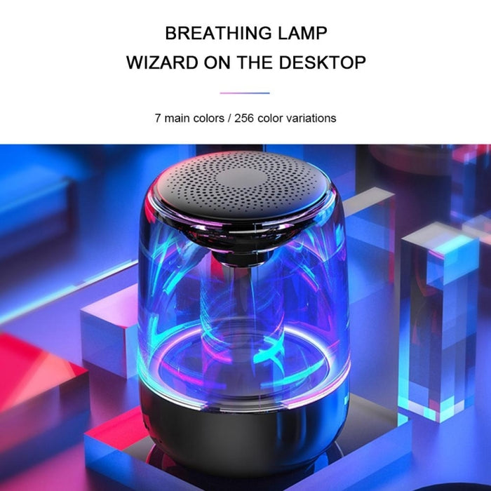 C7 Bluetooth 5.0 Altavoz LED transparente Subwoofer luminoso TWS 6D Surround HIFI Stereo Cool Audio, C7