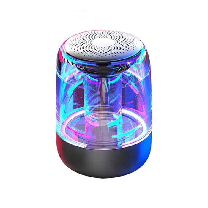 C7 Bluetooth 5.0 Altavoz LED transparente Subwoofer luminoso TWS 6D Surround HIFI Stereo Cool Audio, C7