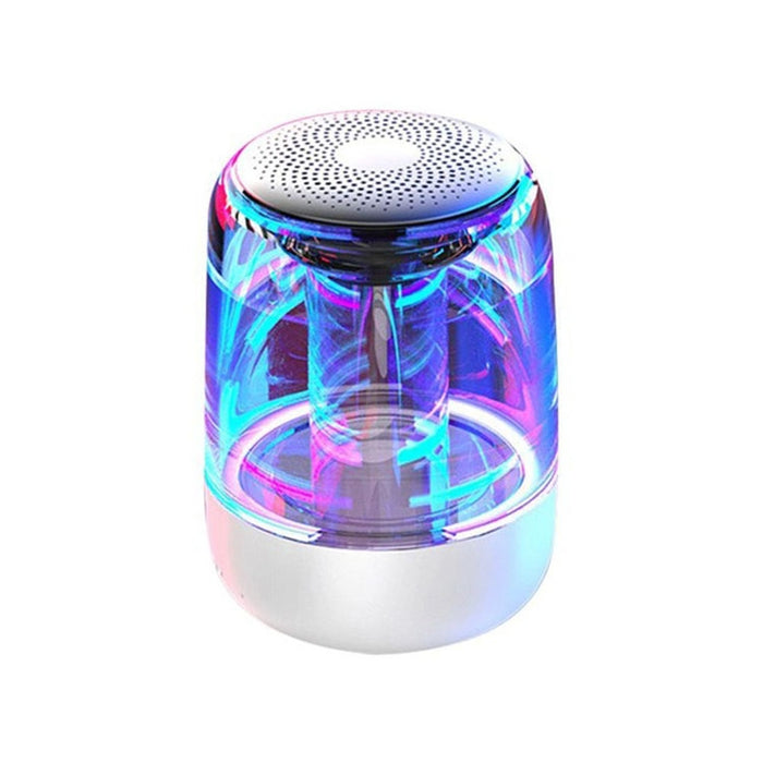 C7 Bluetooth 5.0 Altavoz LED transparente Subwoofer luminoso TWS 6D Surround HIFI Stereo Cool Audio, C7