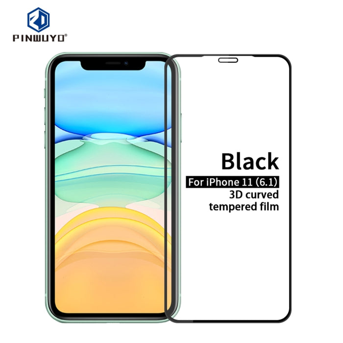 Película de vidrio templado curvo 3D PINWUYO 9H, For iPhone 11 Pro, For iPhone 11 Pro Max, For iPhone 11