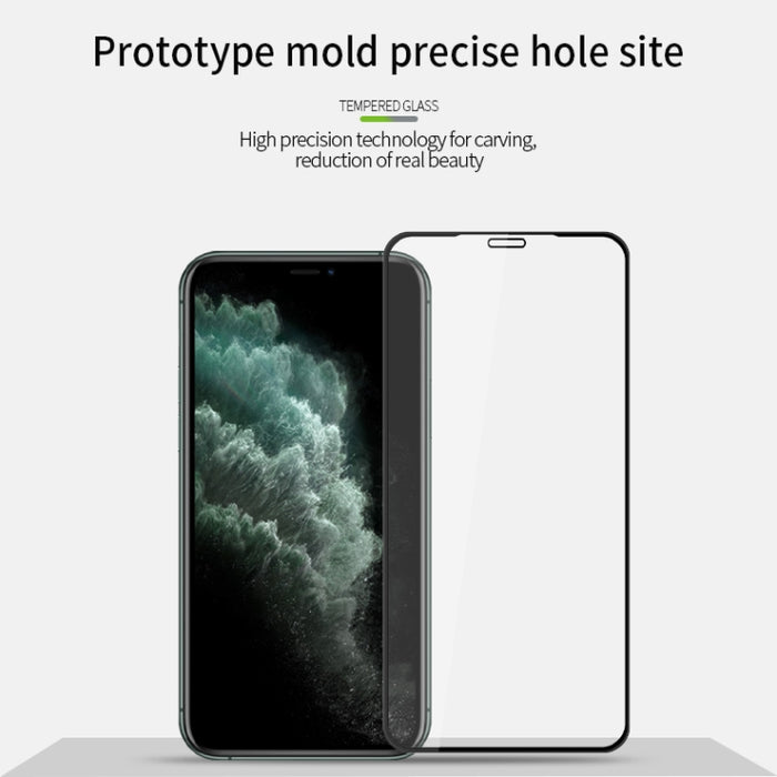 Película de vidrio templado de pantalla curva a prueba de explosiones MOFI 9H 3D, For iPhone 11 Pro, For iPhone 11 Pro Max, For iPhone 11