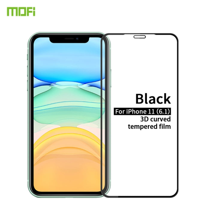 Película de vidrio templado de pantalla curva a prueba de explosiones MOFI 9H 3D, For iPhone 11 Pro, For iPhone 11 Pro Max, For iPhone 11