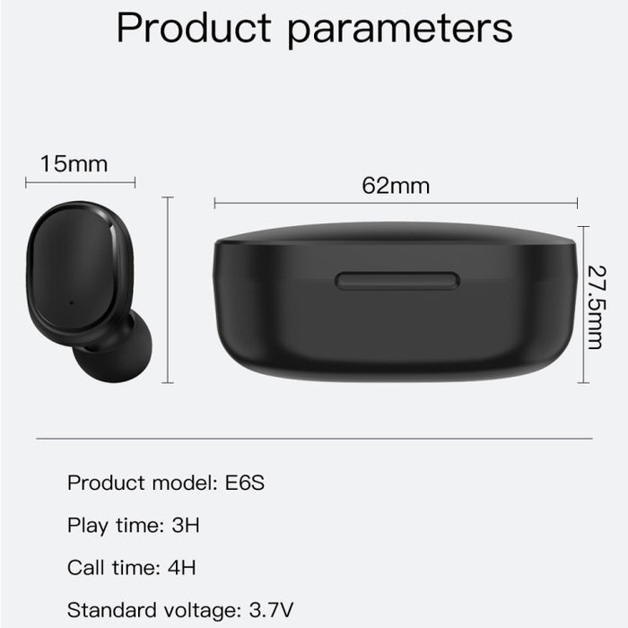 E6S Pantalla LED Auriculares inalámbricos TWS Bluetooth V5.3 Auriculares impermeables Bluetooth