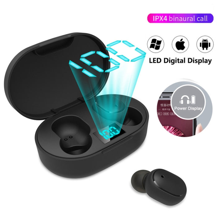 E6S Pantalla LED Auriculares inalámbricos TWS Bluetooth V5.3 Auriculares impermeables Bluetooth