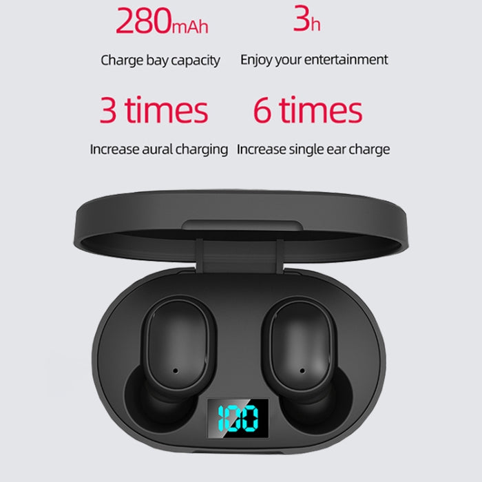 E6S Pantalla LED Auriculares inalámbricos TWS Bluetooth V5.3 Auriculares impermeables Bluetooth