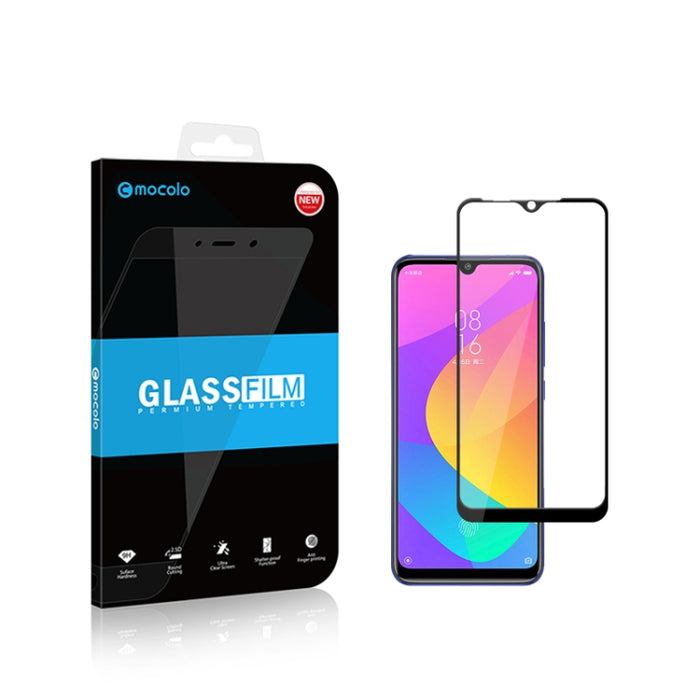 2 uds mocolo 0,33mm 9H 2.5D película de vidrio templado con pegamento completo, For Xiaomi Redmi 8, For Xiaomi Redmi 8A, For Xiaomi Mi 9 Pro
