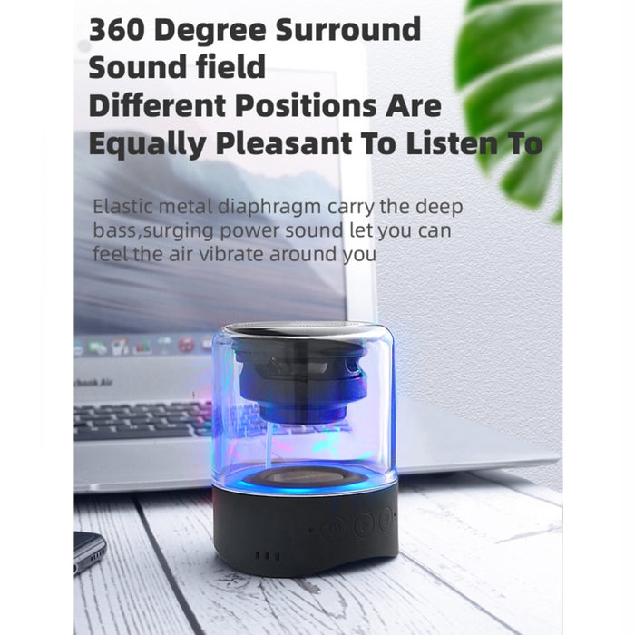 Altavoz Bluetooth de absorción magnética Fineblue MK-22 TWS con altavoz de luz LED