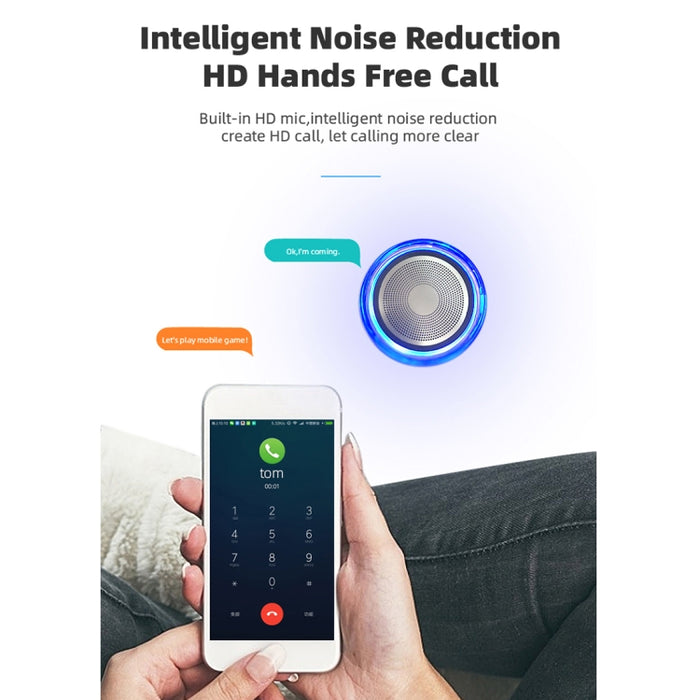 Altavoz Bluetooth de absorción magnética Fineblue MK-22 TWS con altavoz de luz LED