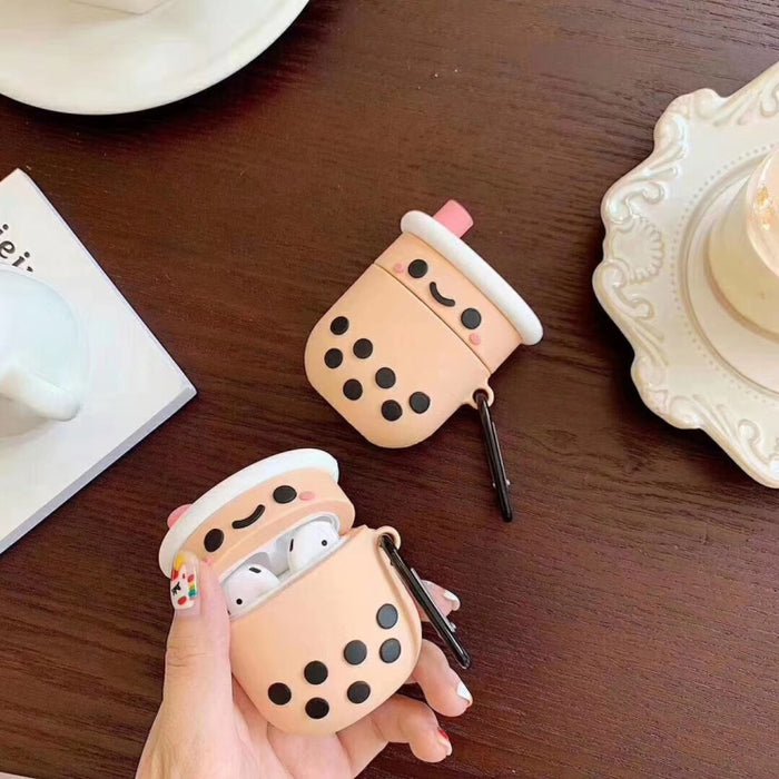 Para Apple AirPods 1/2 Generación Universal Pearl Milk Tea Funda protectora para auriculares Bluetooth