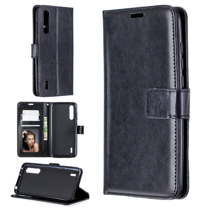 Para Xiaomi Mi 9 Lite / CC9 Crazy Horse Texture Funda de cuero con tapa horizontal con soporte y ranuras para tarjetas y billetera y marco de fotos, For Xiaomi Mi 9 Lite