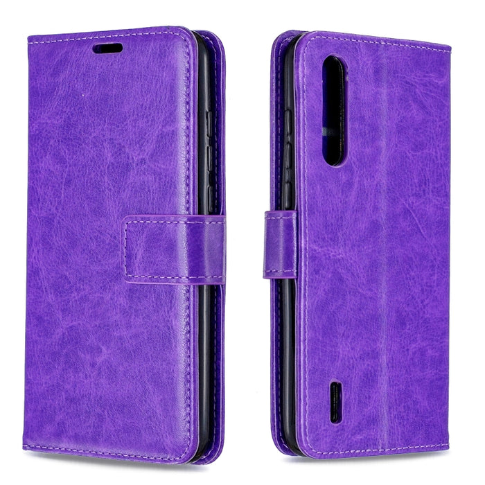 Para Xiaomi Mi 9 Lite / CC9 Crazy Horse Texture Funda de cuero con tapa horizontal con soporte y ranuras para tarjetas y billetera y marco de fotos, For Xiaomi Mi 9 Lite