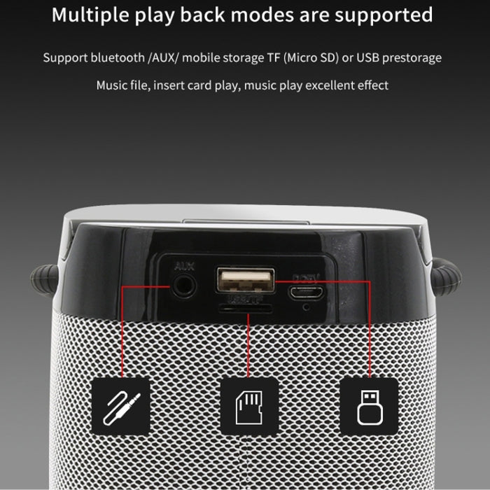 NBY 6650 Altavoz Bluetooth multifunción portátil Sonido estéreo envolvente 3D, compatible con carga inalámbrica