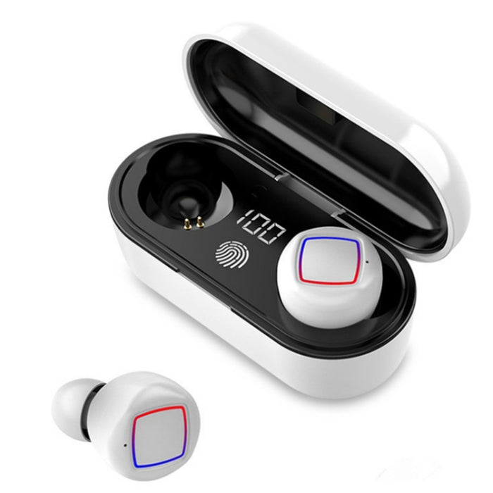 TWS Fingerprint Touch Auriculares Bluetooth LED Pantalla de batería con contenedor de carga