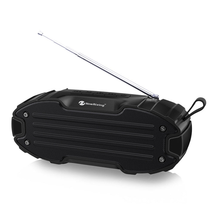 Nuevo Rixing NR907 Altavoz Bluetooth con barra de sonido envolvente estéreo portátil con micrófono, compatible con tarjeta TF FM
