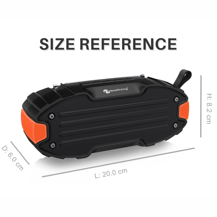 Nuevo Rixing NR907 Altavoz Bluetooth con barra de sonido envolvente estéreo portátil con micrófono, compatible con tarjeta TF FM