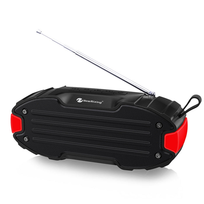 Nuevo Rixing NR907 Altavoz Bluetooth con barra de sonido envolvente estéreo portátil con micrófono, compatible con tarjeta TF FM