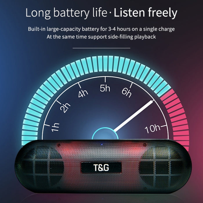T&G TG148 Audio estéreo portátil Super Bass LED Lantern Pill Altavoz inalámbrico Bluetooth