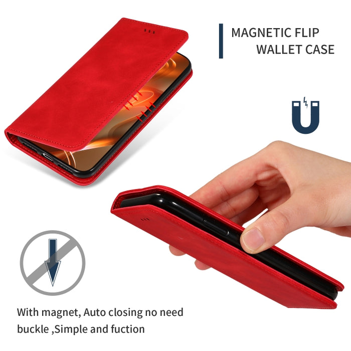 Retro Skin Feel Business Estuche de cuero con tapa horizontal magnética, For Xiaomi Redmi Note 8, For Xiaomi Redmi Note8 Pro