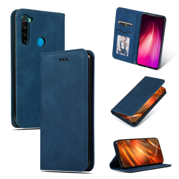 Retro Skin Feel Business Estuche de cuero con tapa horizontal magnética, For Xiaomi Redmi Note 8, For Xiaomi Redmi Note8 Pro