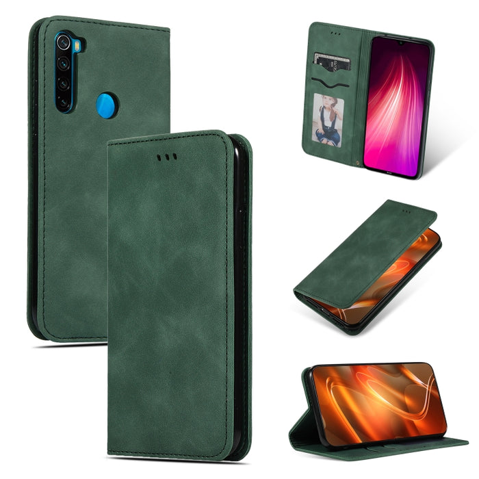 Retro Skin Feel Business Estuche de cuero con tapa horizontal magnética, For Xiaomi Redmi Note 8, For Xiaomi Redmi Note8 Pro
