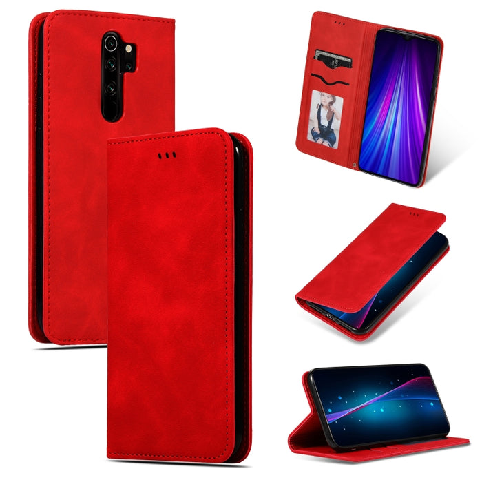 Retro Skin Feel Business Estuche de cuero con tapa horizontal magnética, For Xiaomi Redmi Note 8, For Xiaomi Redmi Note8 Pro