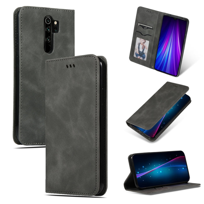 Retro Skin Feel Business Estuche de cuero con tapa horizontal magnética, For Xiaomi Redmi Note 8, For Xiaomi Redmi Note8 Pro