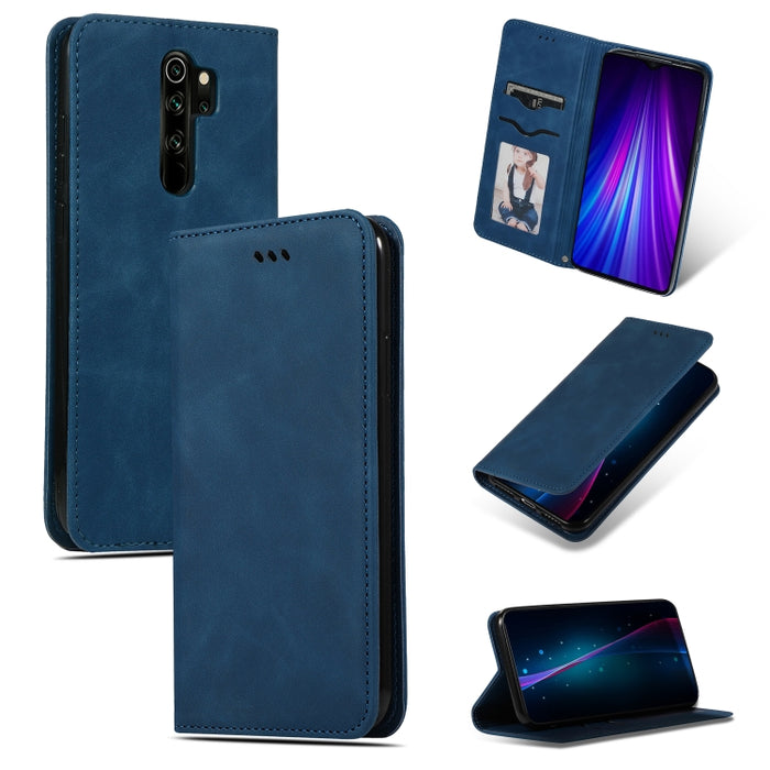 Retro Skin Feel Business Estuche de cuero con tapa horizontal magnética, For Xiaomi Redmi Note 8, For Xiaomi Redmi Note8 Pro