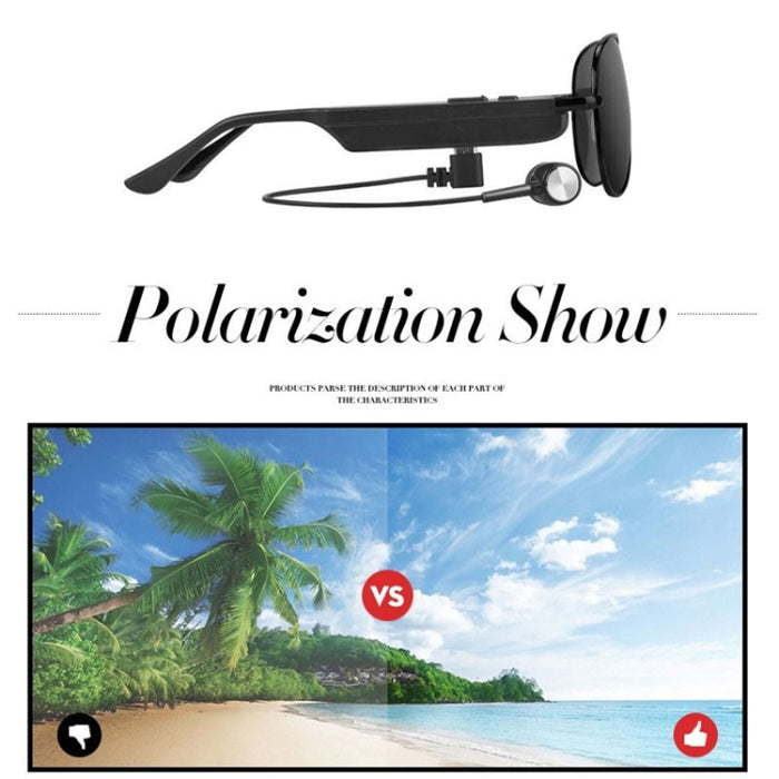 A8 Auricular inalámbrico Bluetooth Auriculares Gafas de sol Auriculares de música Gafas inteligentes Auricular Manos libres con micrófono