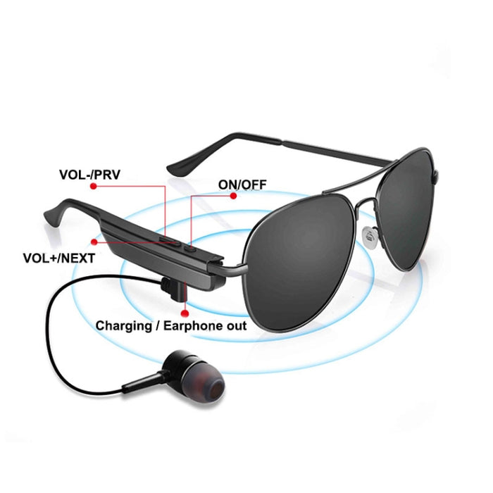 A8 Auricular inalámbrico Bluetooth Auriculares Gafas de sol Auriculares de música Gafas inteligentes Auricular Manos libres con micrófono