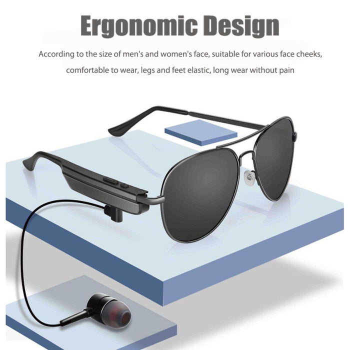 A8 Auricular inalámbrico Bluetooth Auriculares Gafas de sol Auriculares de música Gafas inteligentes Auricular Manos libres con micrófono