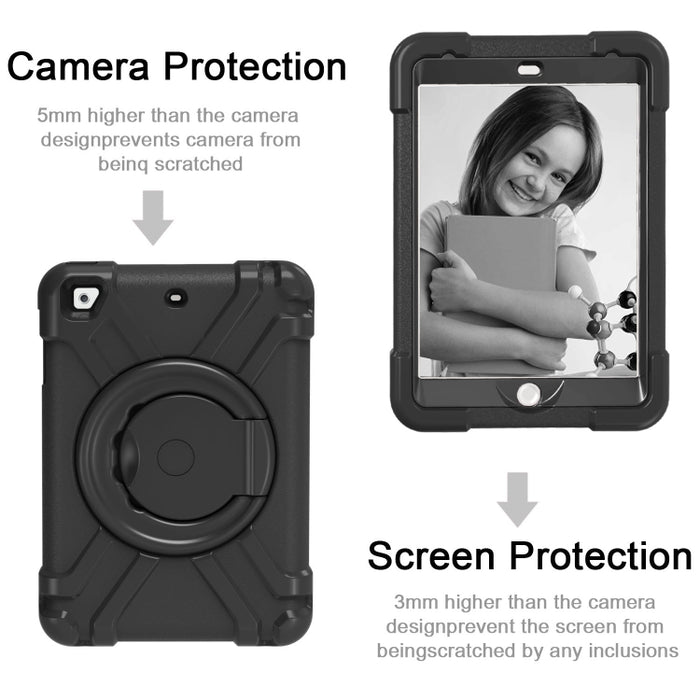 Carcasa protectora plana de EVA + PC con soporte giratorio de 360 °, For iPad MINI1/2/3, For iPad MINI 4/5, For iPad Air/Air2/Pro9.7, For iPad 10.2